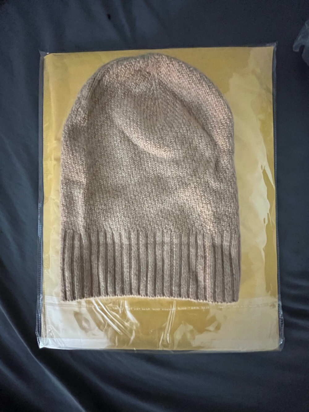 J. Crew Beige Knit Ribbed Beanie